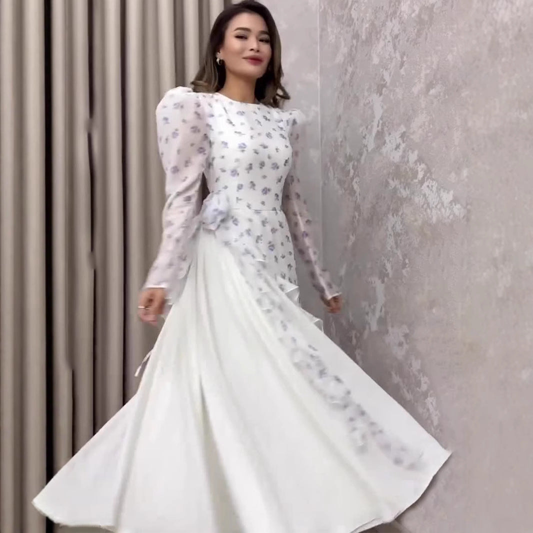 Women's Summer Elegant Fresh Long Sleeve Dress Dresses