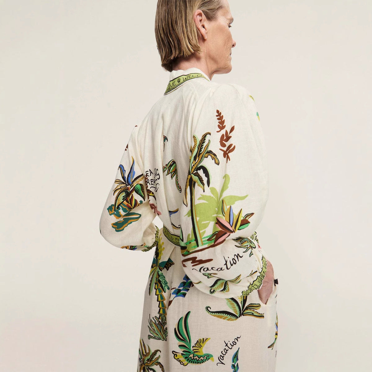 Durable Temperament Leisure Stand Collar Linen Cardigans