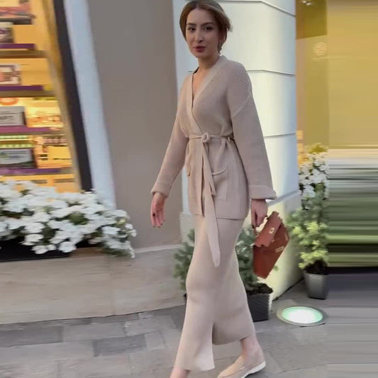 Women's Solid Color Elegant Tied Slim Fit Suits