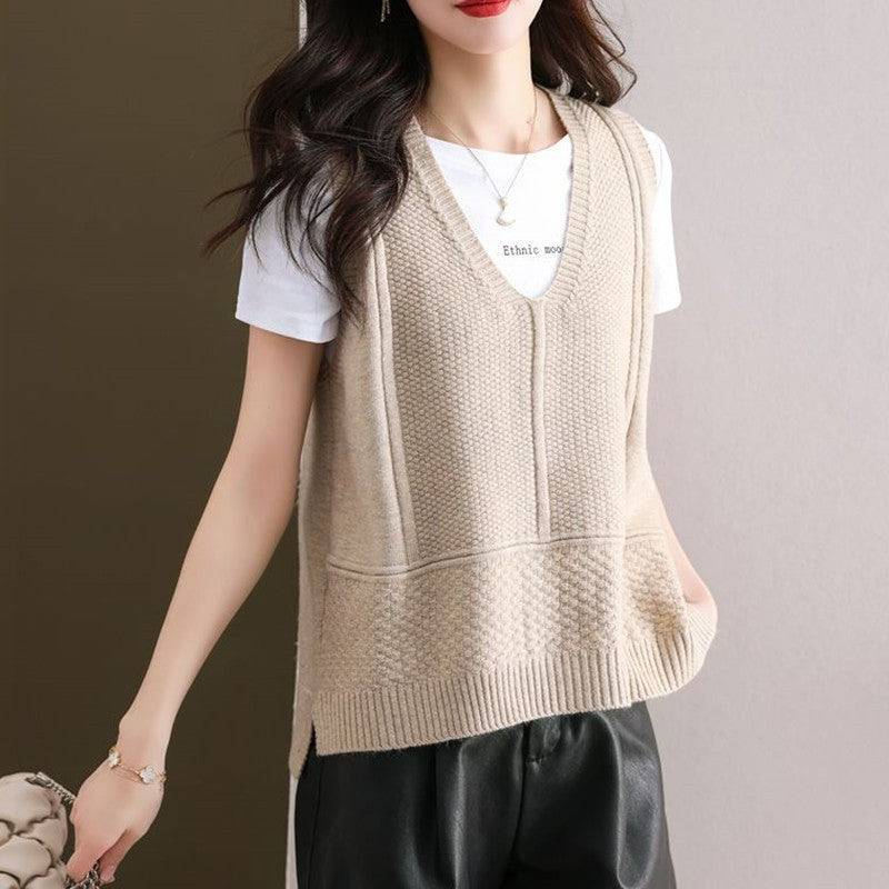 Women's Style Loose Versatile Casual Outdoor Knitted Vests