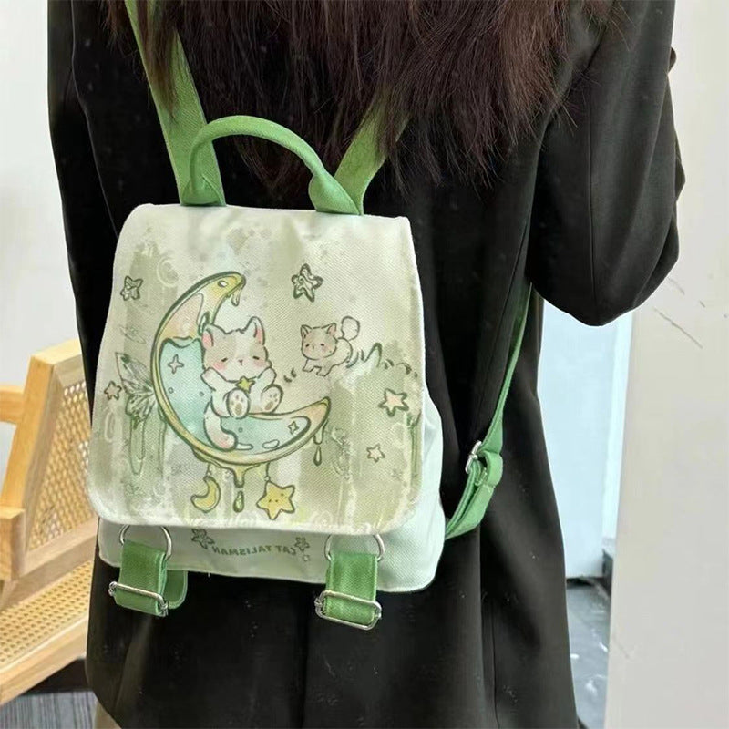 Puppy Party Cute Lightweight Fresh Canvas Backpacks