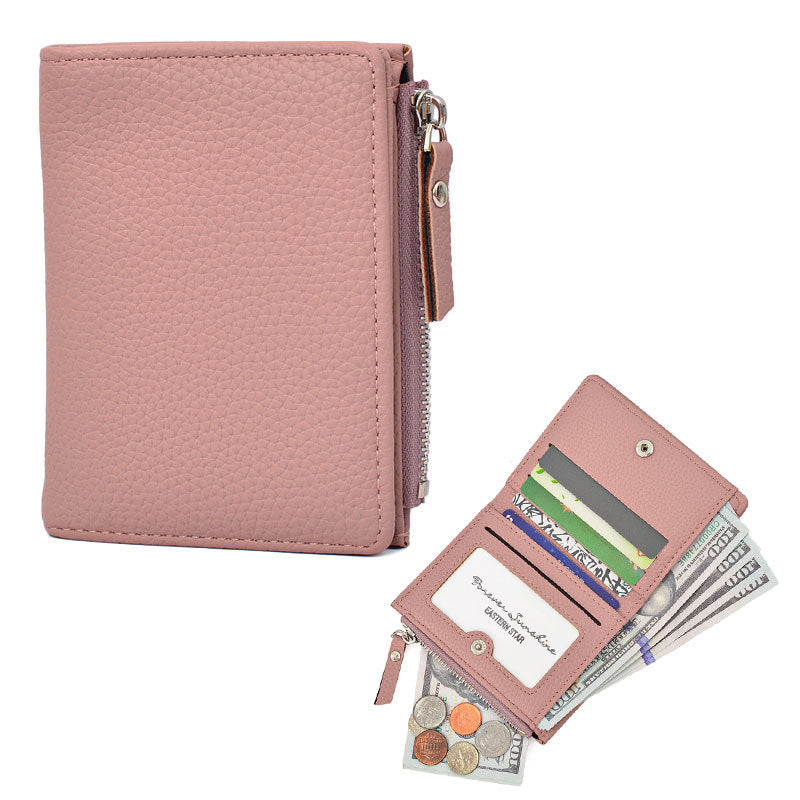 Women's Fashionable Short Large Capacity Zipper Pocket Ladies Wallets