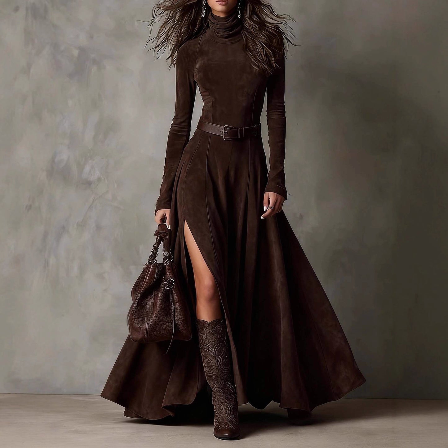 Glamorous Fashionable Elegant Long Dress Belt Dresses