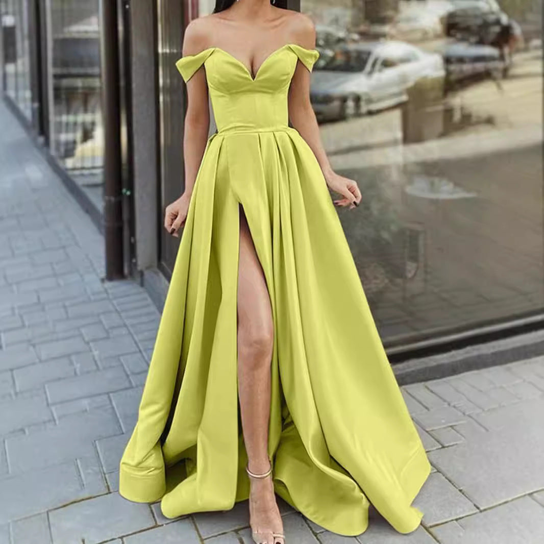 Women's Clothes Multicolor Tube Backless Large Swing Dresses