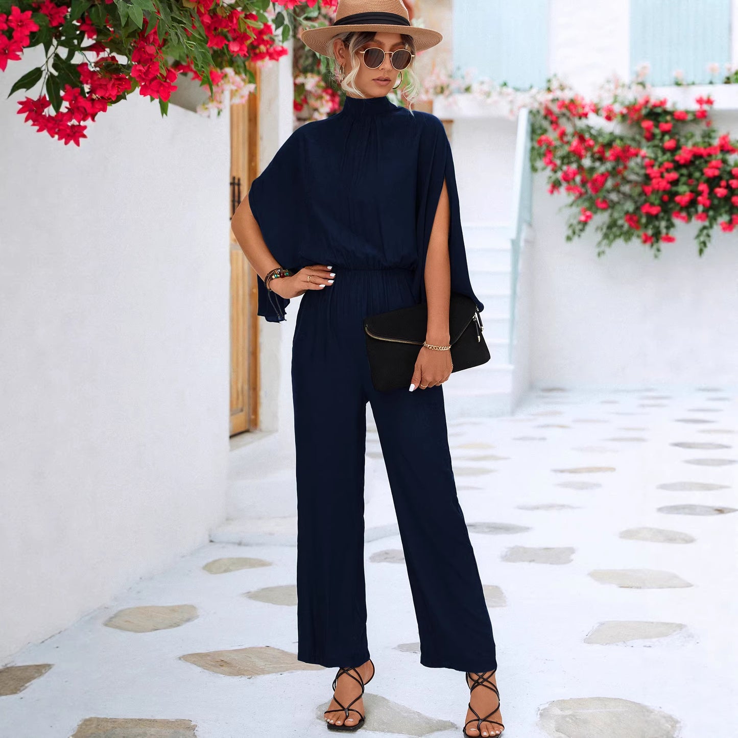Graceful Classy Popular Women's Stand Collar Women's Jumpsuit/clothing