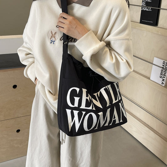 Unique Slouchy Letter Printing Simple Fashion Shoulder Bags