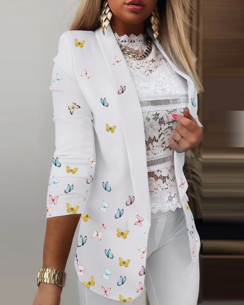 Women's Long-sleeved Temperament Professional Slim Fit Jackets