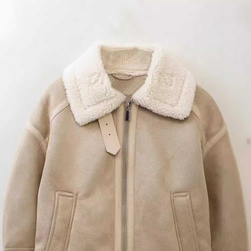 Women's Popular Elegant Lapel Double-sided Pocket Jackets