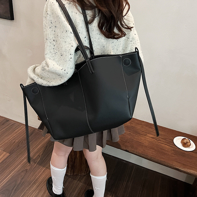 Soft Leather Wings Style High-grade Large Handbags