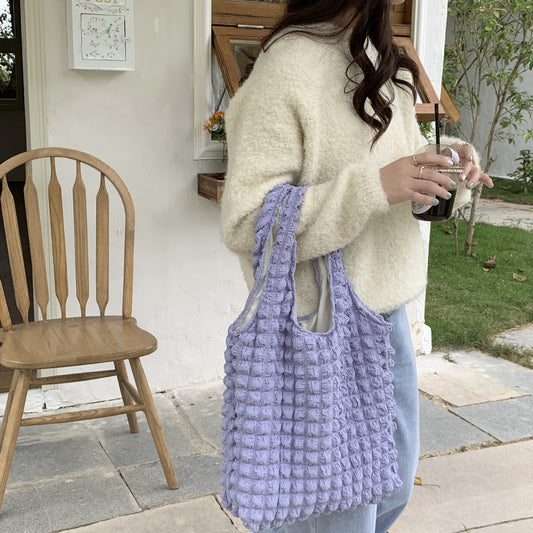 Western Style Cloud Bubble Flower Vest Shoulder Bags