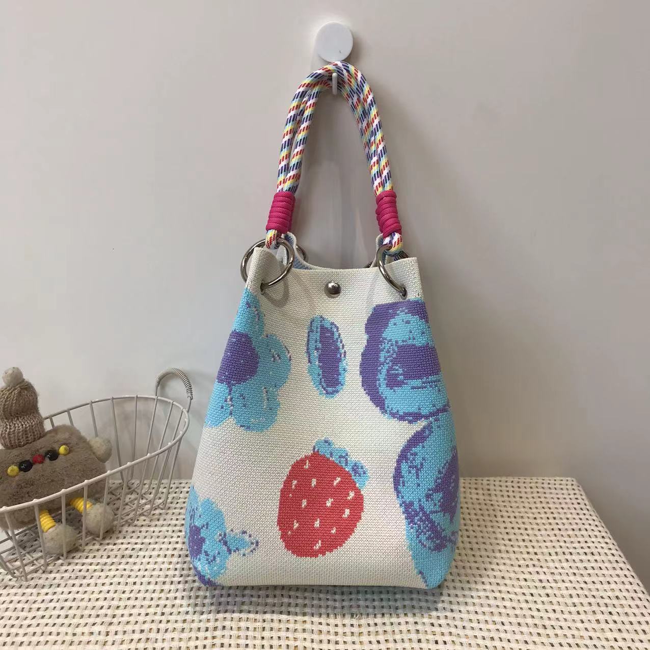 Retro Crazy Bird Knit Leisure Knitted Handbags