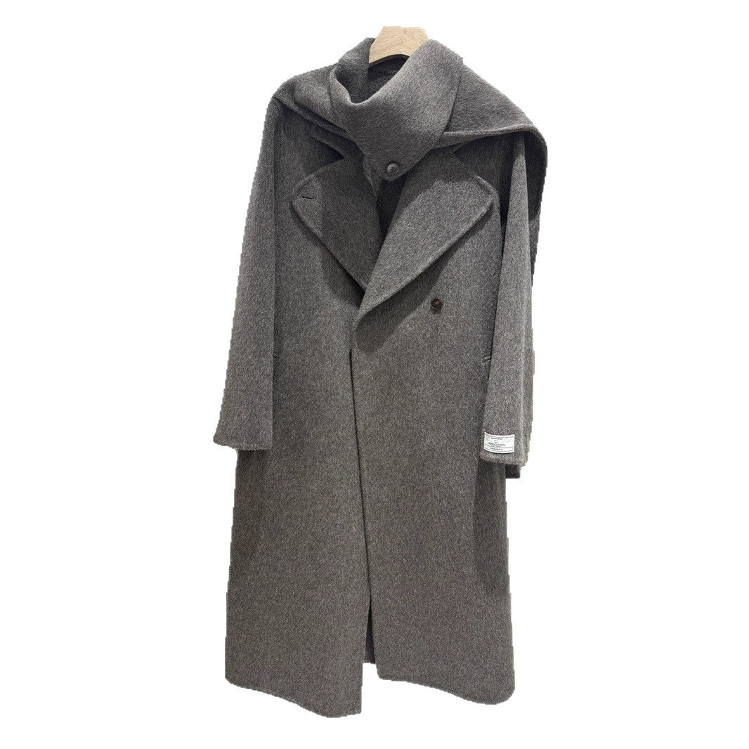 Women's Design Sense Hepburn Style Scarf Collar Coats