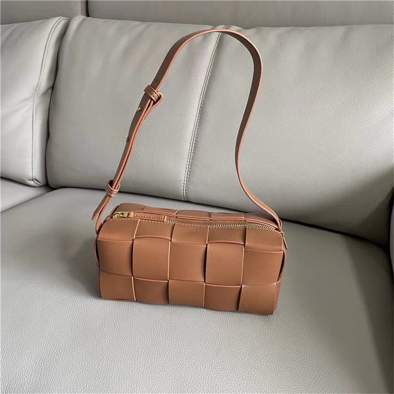 Woven Genuine Leather Advanced Texture Underarm Bags