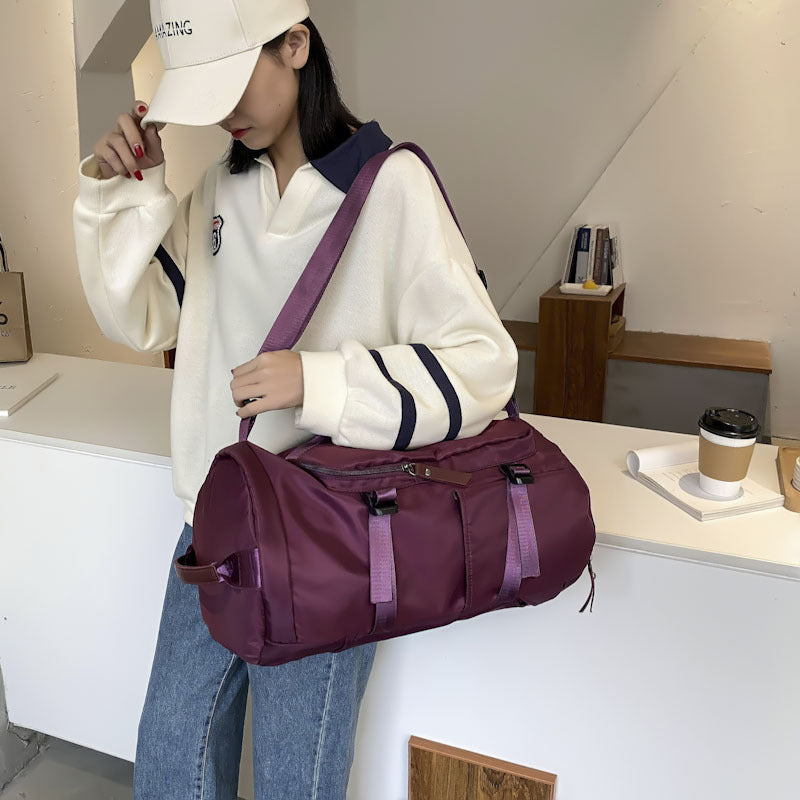 Short Distance Dry Wet Separation Round Travel Bags