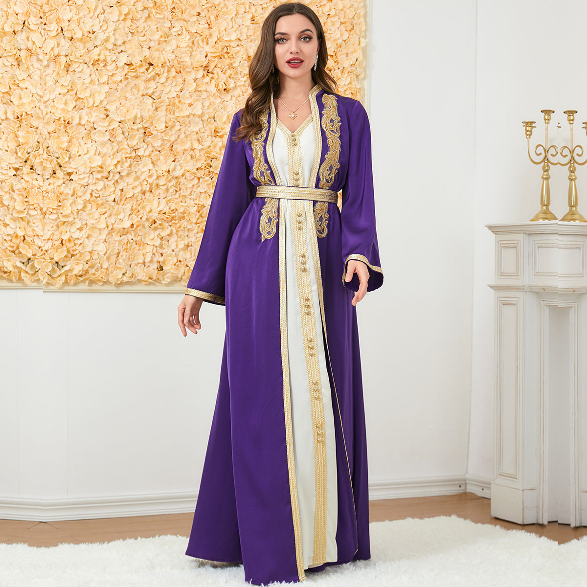 Women's Wear Two-piece Long Dress Long-sleeved Dresses