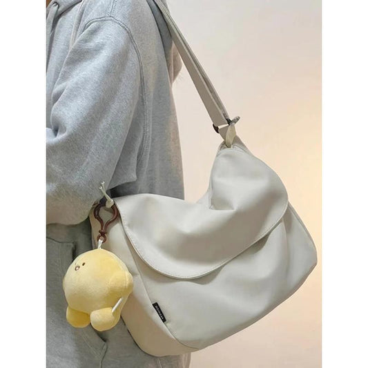 Style Simple Pure Color One Trendy Crossbody Bags