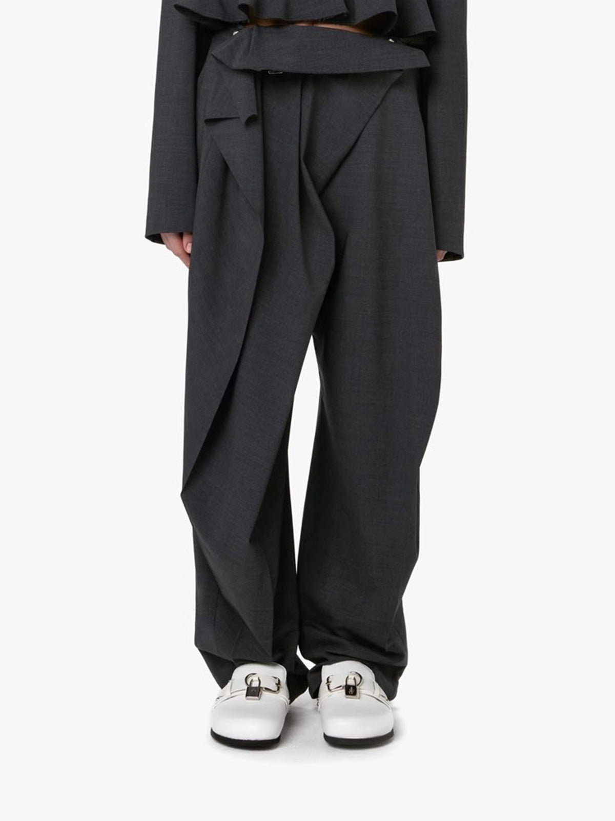 Spring Flounce Hem Lock Belt Design Sense Suits