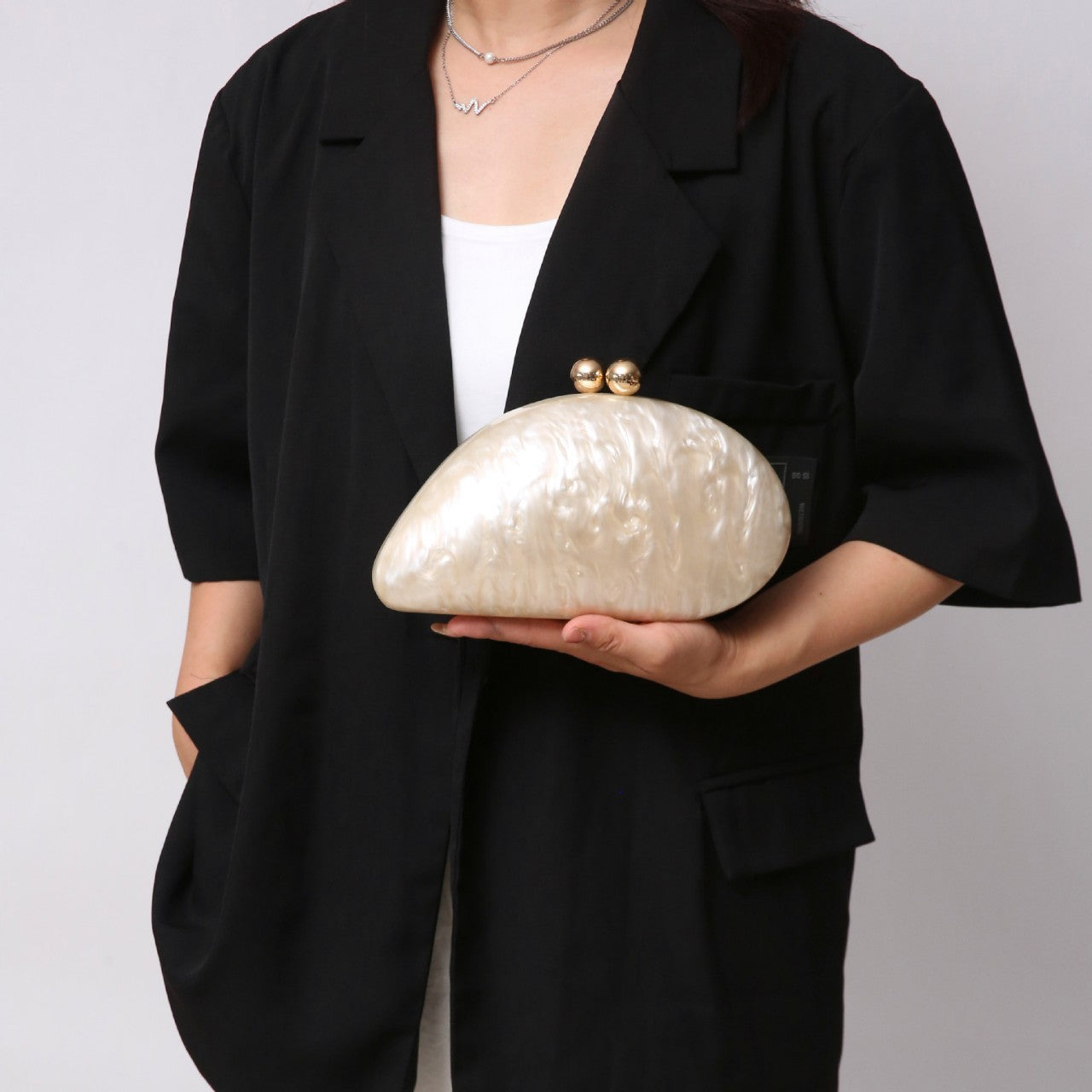 Innovative Dinner Acrylic Pearl Cute Ivory Evening Bags