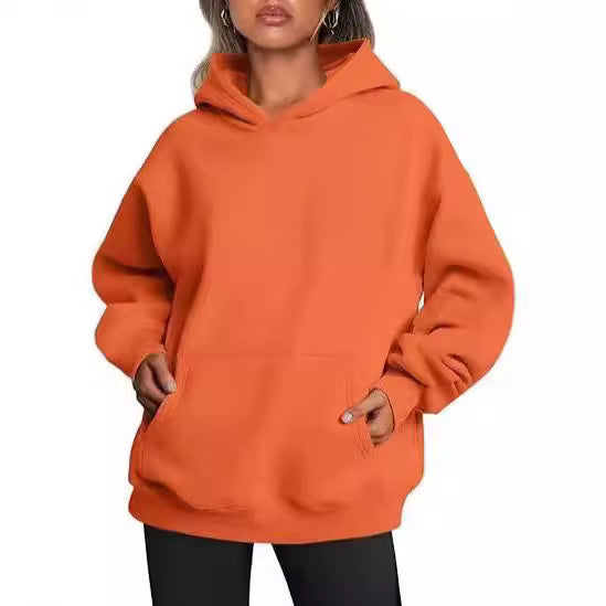 Glamorous Women's Hooded Fashion Casual Pocket Sweaters