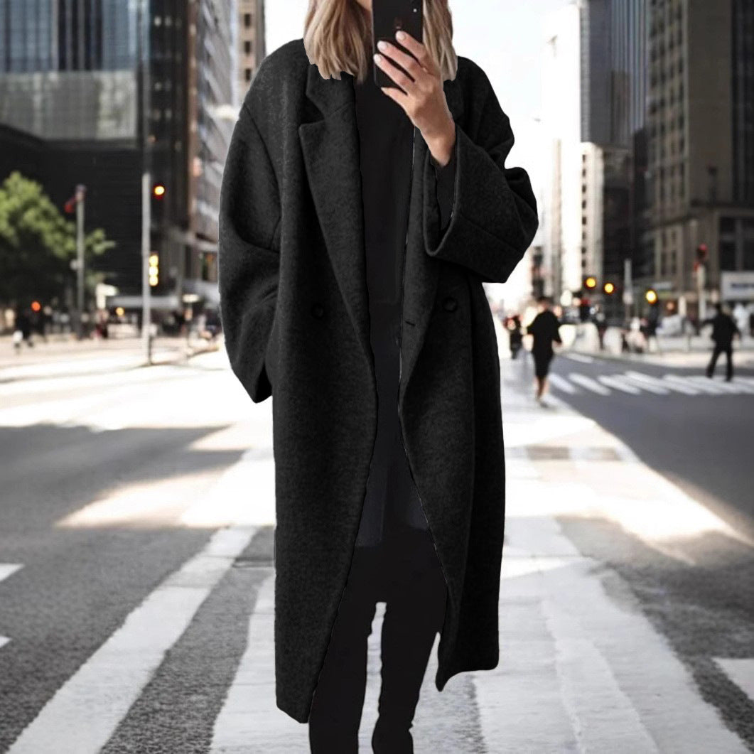 Women's Comfortable Winter Woolen Long Trench Coats