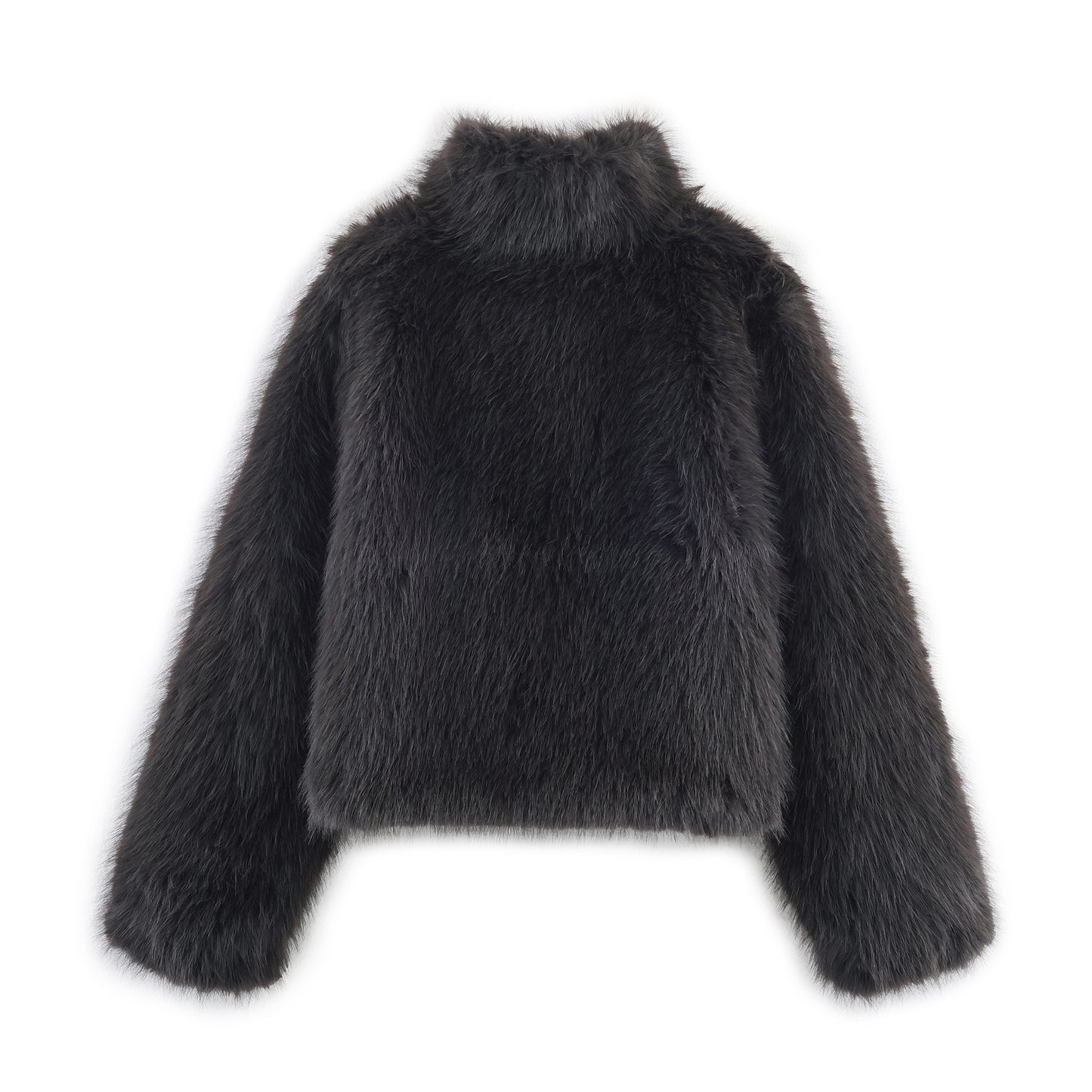 Versatile Graceful Autumn Artificial Fur Effect Jackets