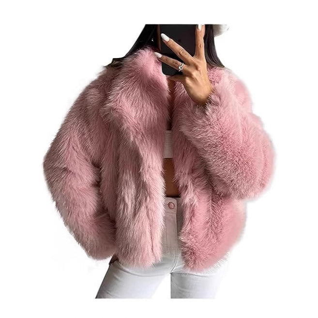 Women's Cool Fox Fur Furry Imitation Coats