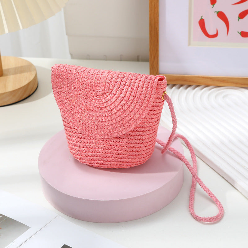 Women's Summer Seaside Holiday Straw Colorful Woven Bags
