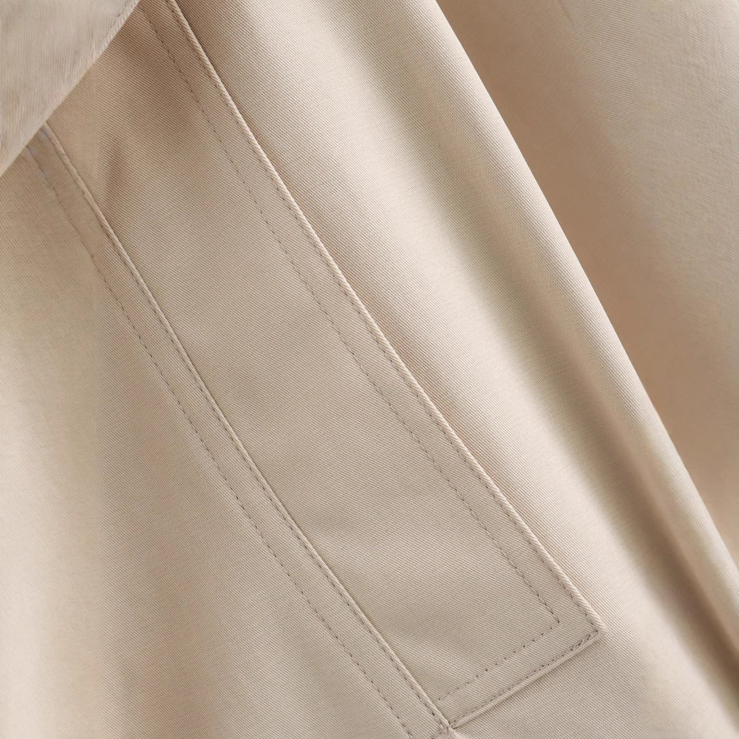Women's Spring Stylish Simple Versatile Belt Wind Jackets