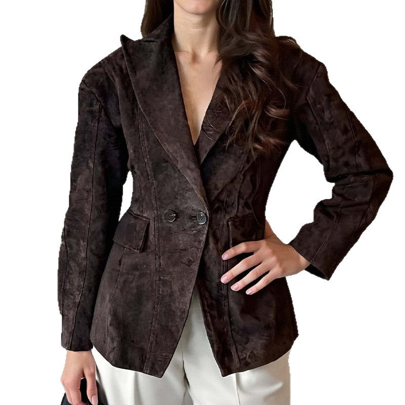Women's Autumn Fashion Elegant Solid Color Retro Coats