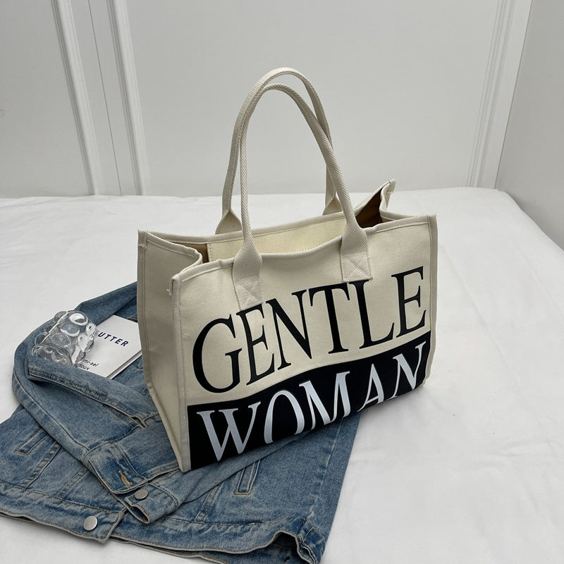 Graceful Thailand Mummy Canvas Letters Printed Shoulder Bags