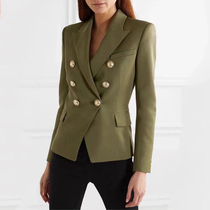 Women's Breasted Solid Color Slim Fit Slimming Blazers