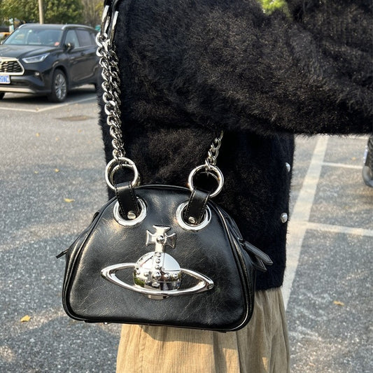 Niche Queen Mother Saturn Crocodile Pattern Armpit Bags