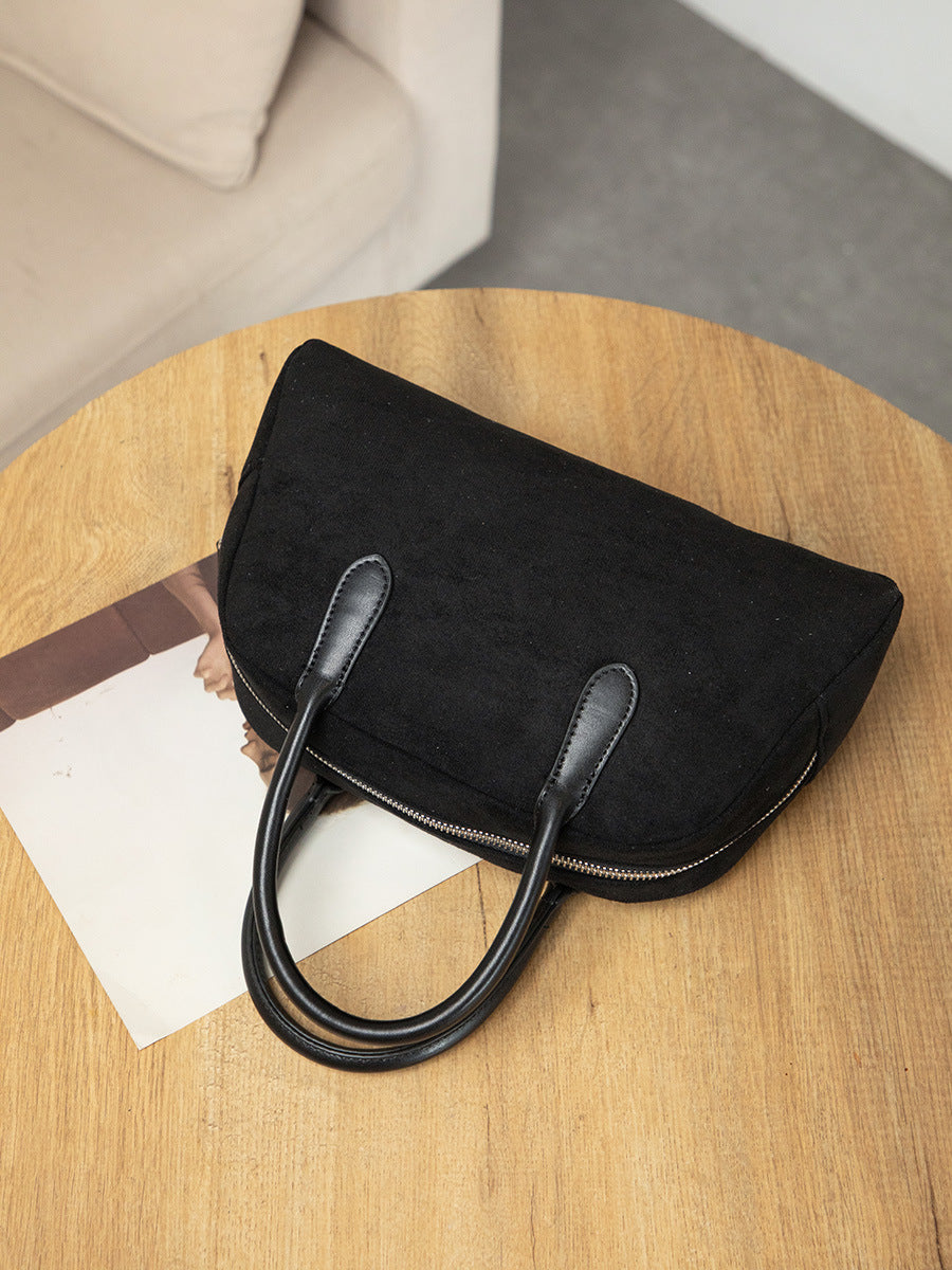 Women's Suede Large Capacity Niche Retro Plush Hand Handbags