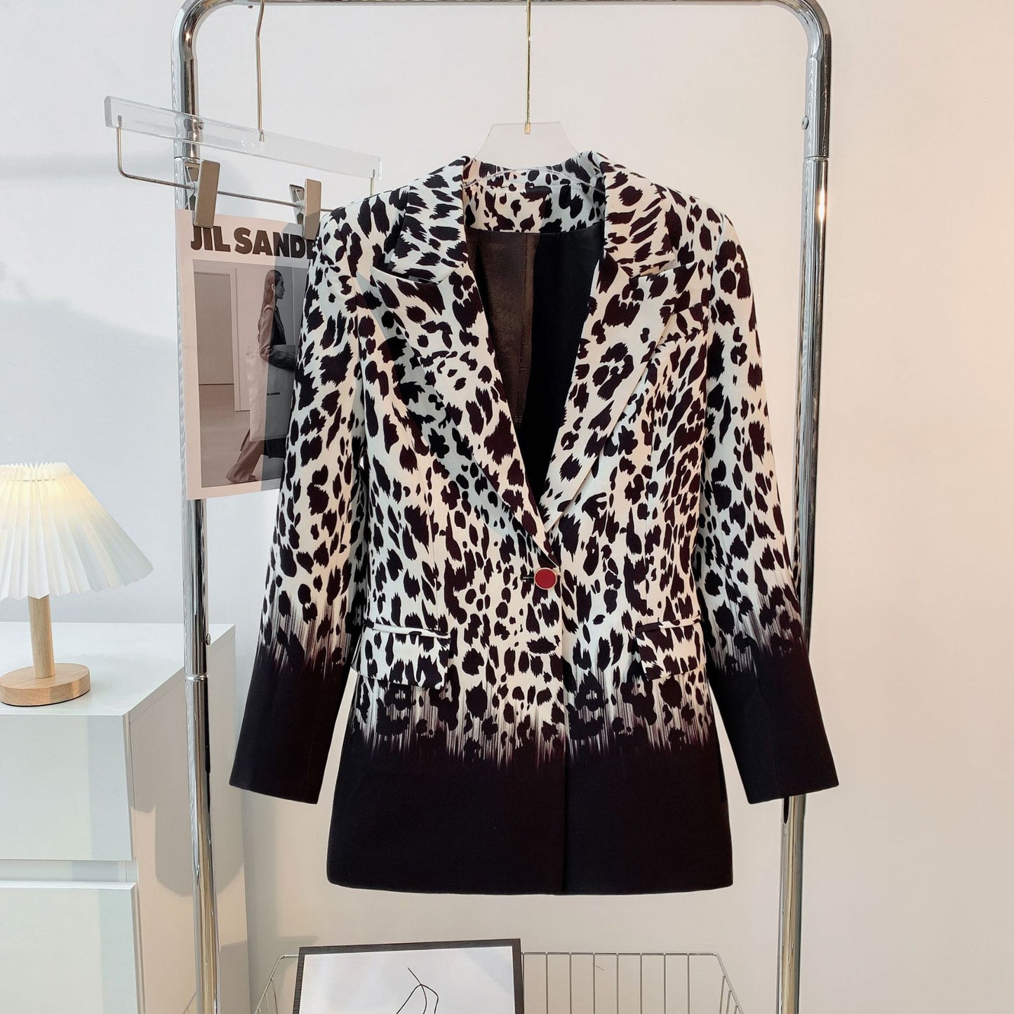 Women's Leopard Print Sexy Woolen Fashion Temperament Coats