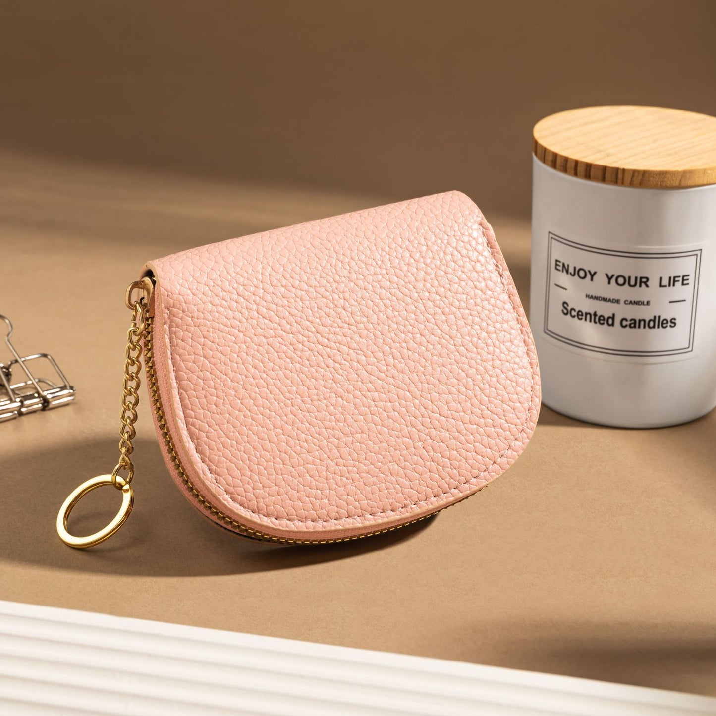 Semicircle Expanding Female Multiple Slots Large Capacity Sleeve Card Holder