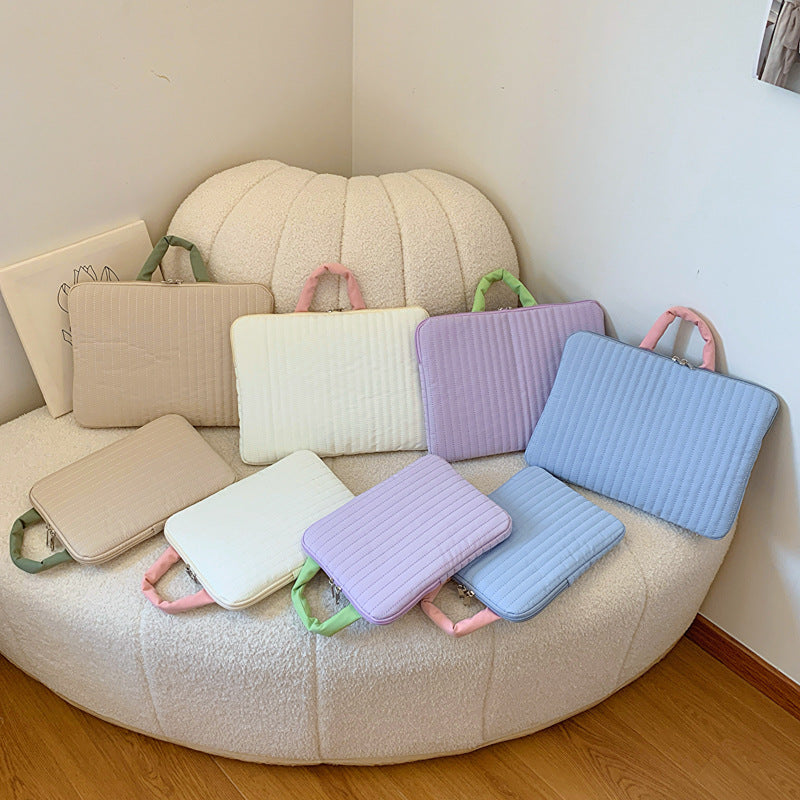 Fresh Contrast Color Portable Liner Notebook Laptop Bags