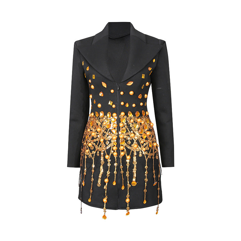 Women's Small Temperament Slimming Long Sleeve Dress Blazers