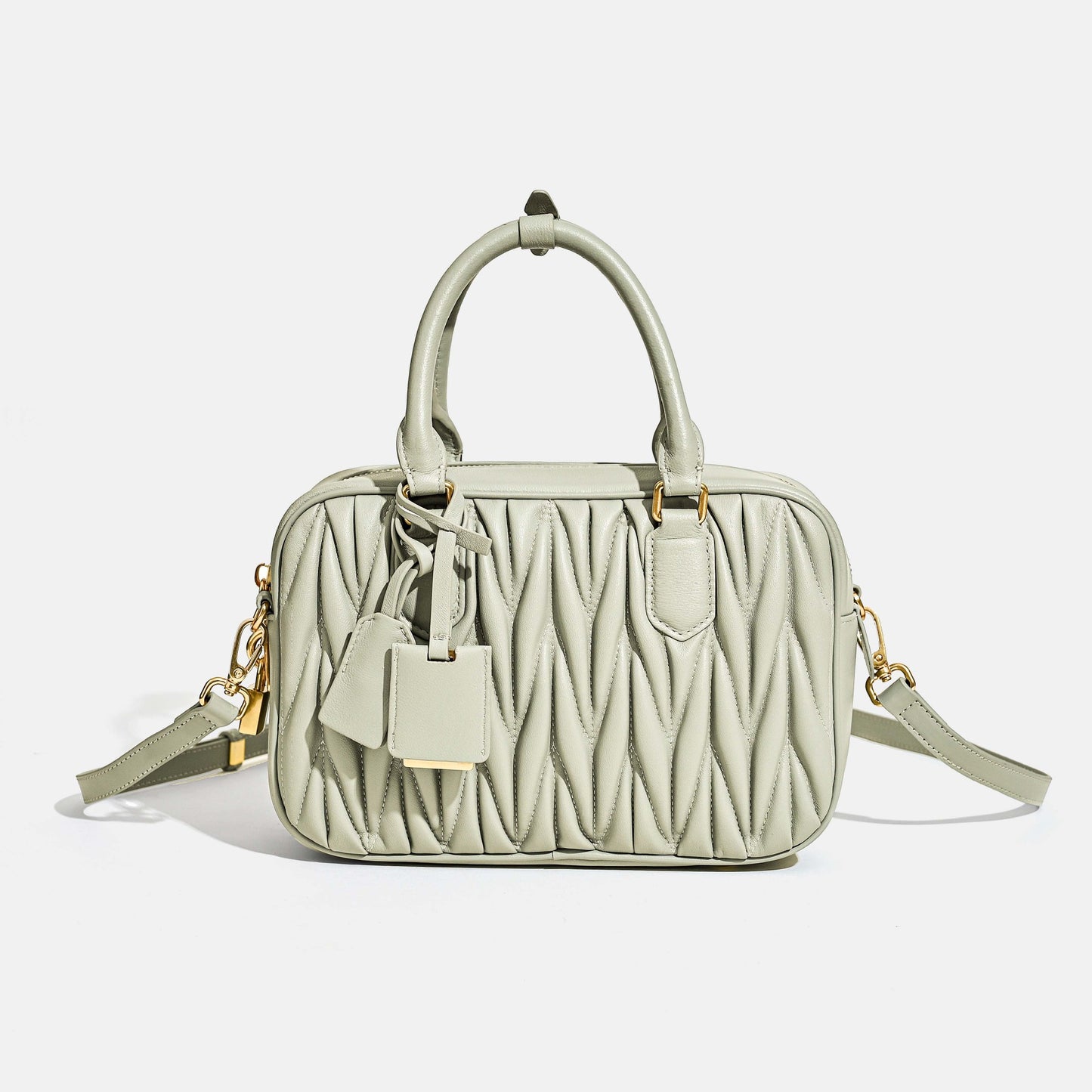 Women's Pleated Bowling Niche High-grade Boston Portable Handbags