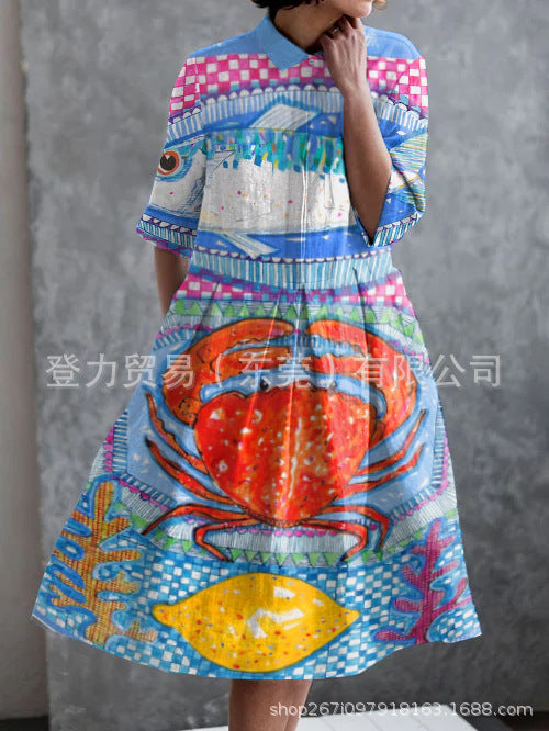 Shirt Dress Sleeve Placket Vintage Sardine Element Dresses