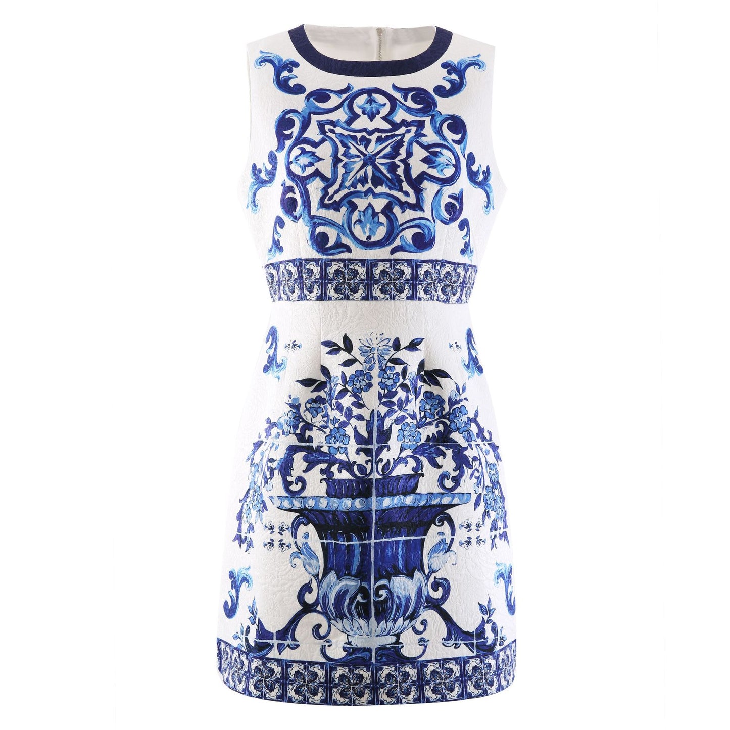 Women's Positioning Printing Red Flower Porcelain A- Vests
