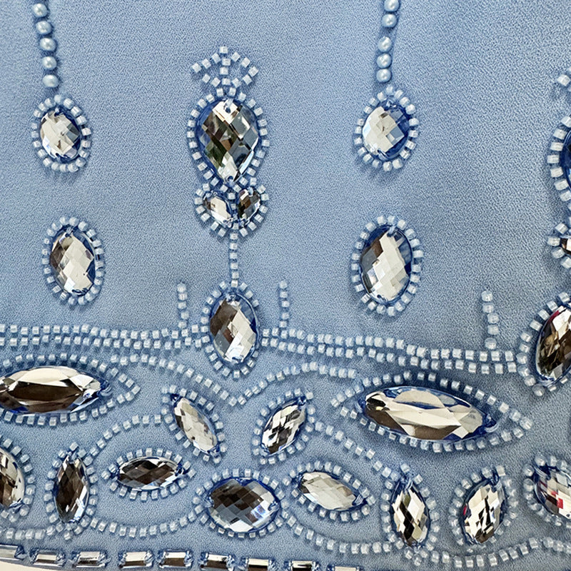 Fashion Bead Diamond Inlaid Dress Two-piece Suits