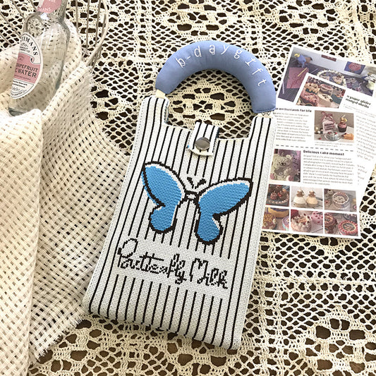 Design Cute Cartoon Mini Knitted Mobile Versatile Phone Bags