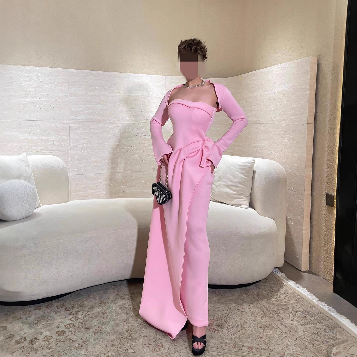Summer Elegant Sexy Shawl Tube Slit Dresses