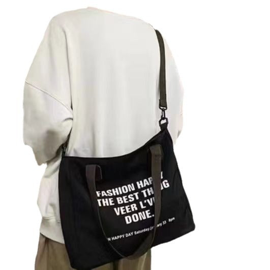 Women's Canvas For College Large Capacity Niche Crossbody Bags