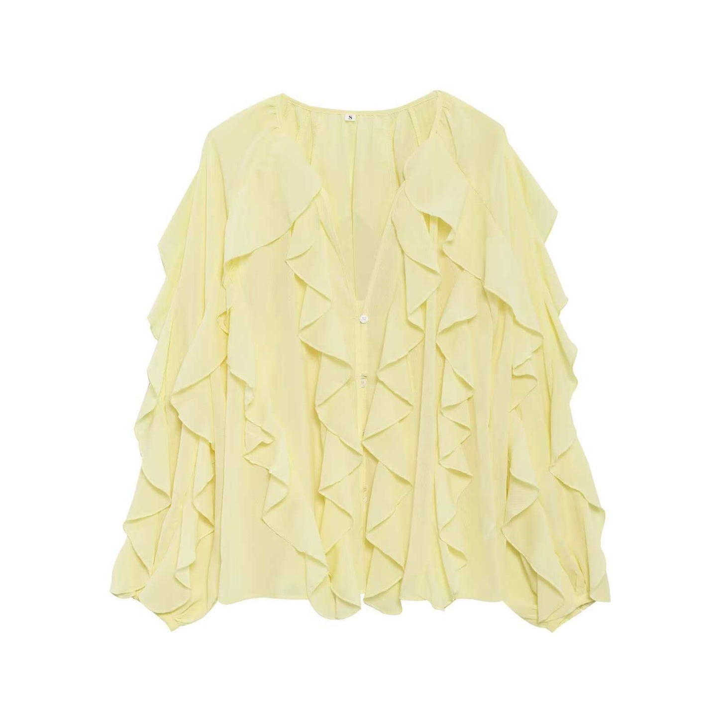 Women's Street Fashion Wear Decorative Long-sleeved Shirt Blouses
