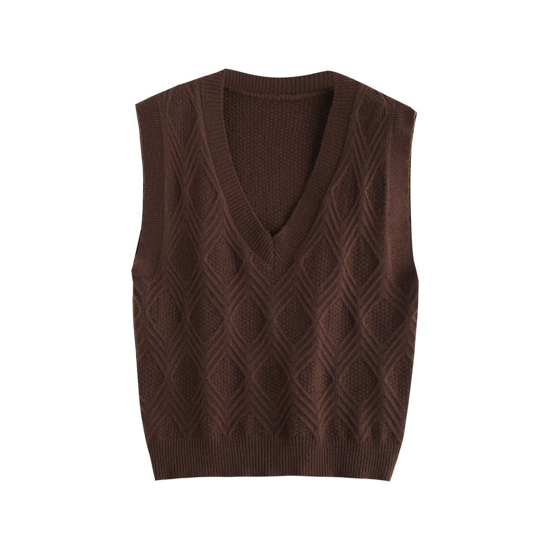 Women's Bandage Dress Simple Casual Loose-fitting Sleeveless Shirt Outer Women's Vest