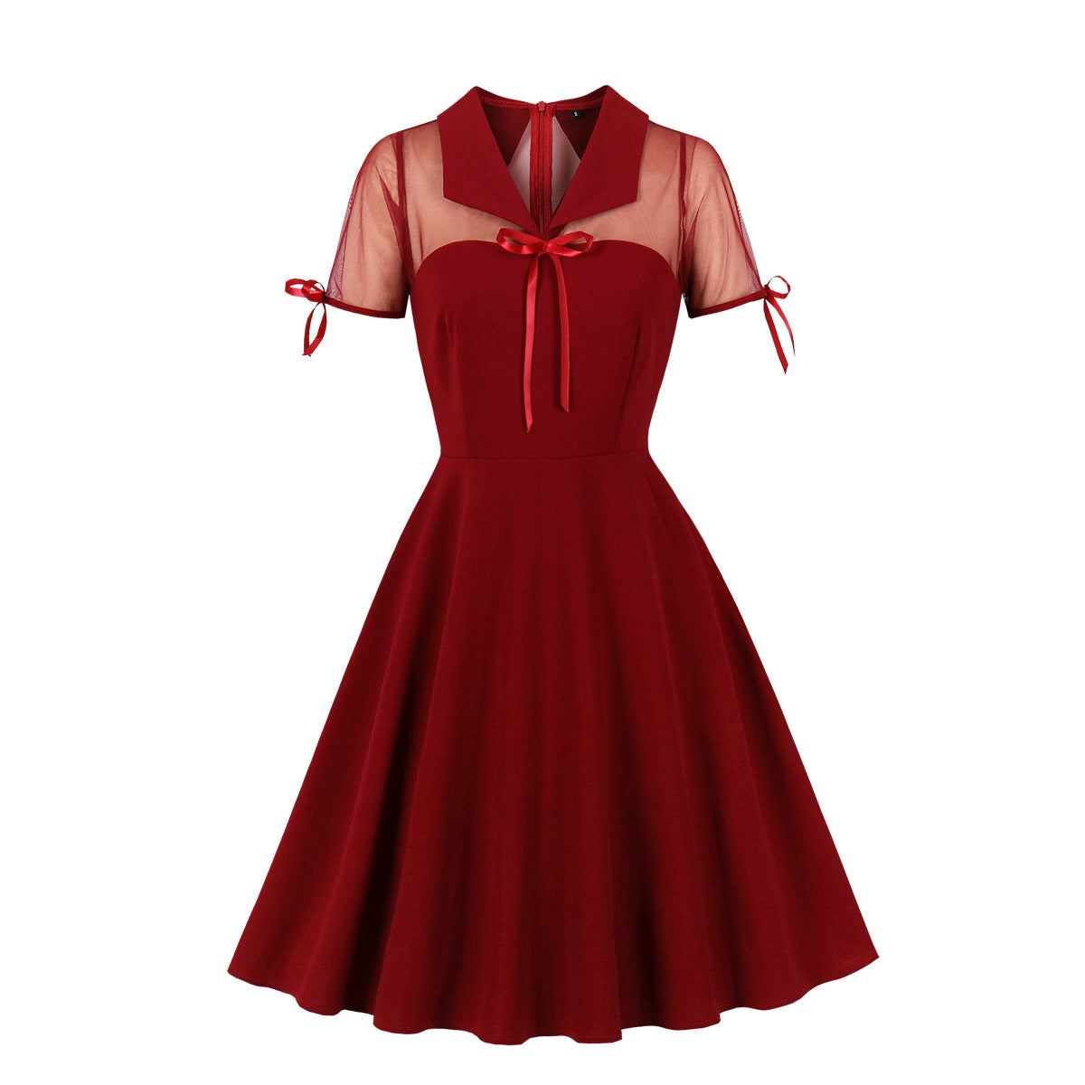 Women's Princess Dress Bow Mesh Stitching Large Dresses