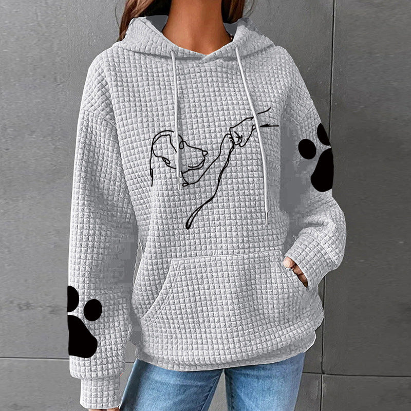 Women's Hooded Long Sleeve Cartoon Print Sweatshirt Women's Sweater, Sweater