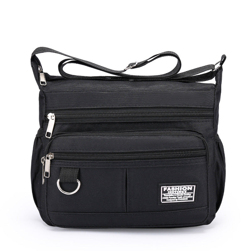 Men's Large Capacity Horizontal Zipper Stall Leisure Bags