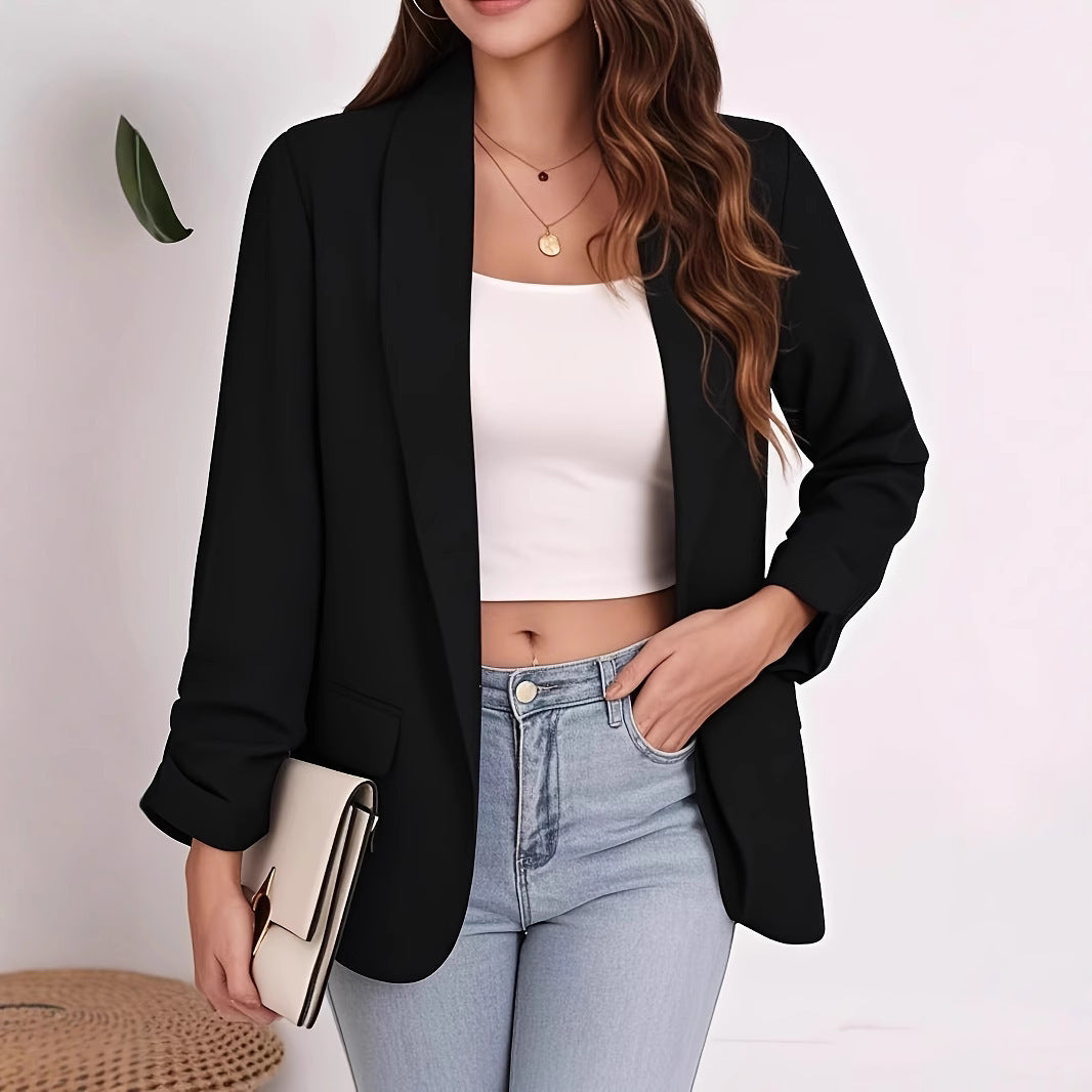 New Creative Fashion Stitching Lapel Graceful Small Suit
